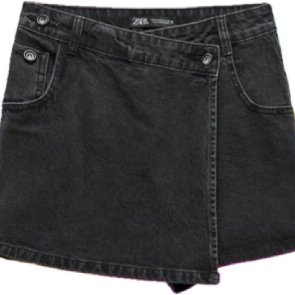 Zara Wrap Denim Skort